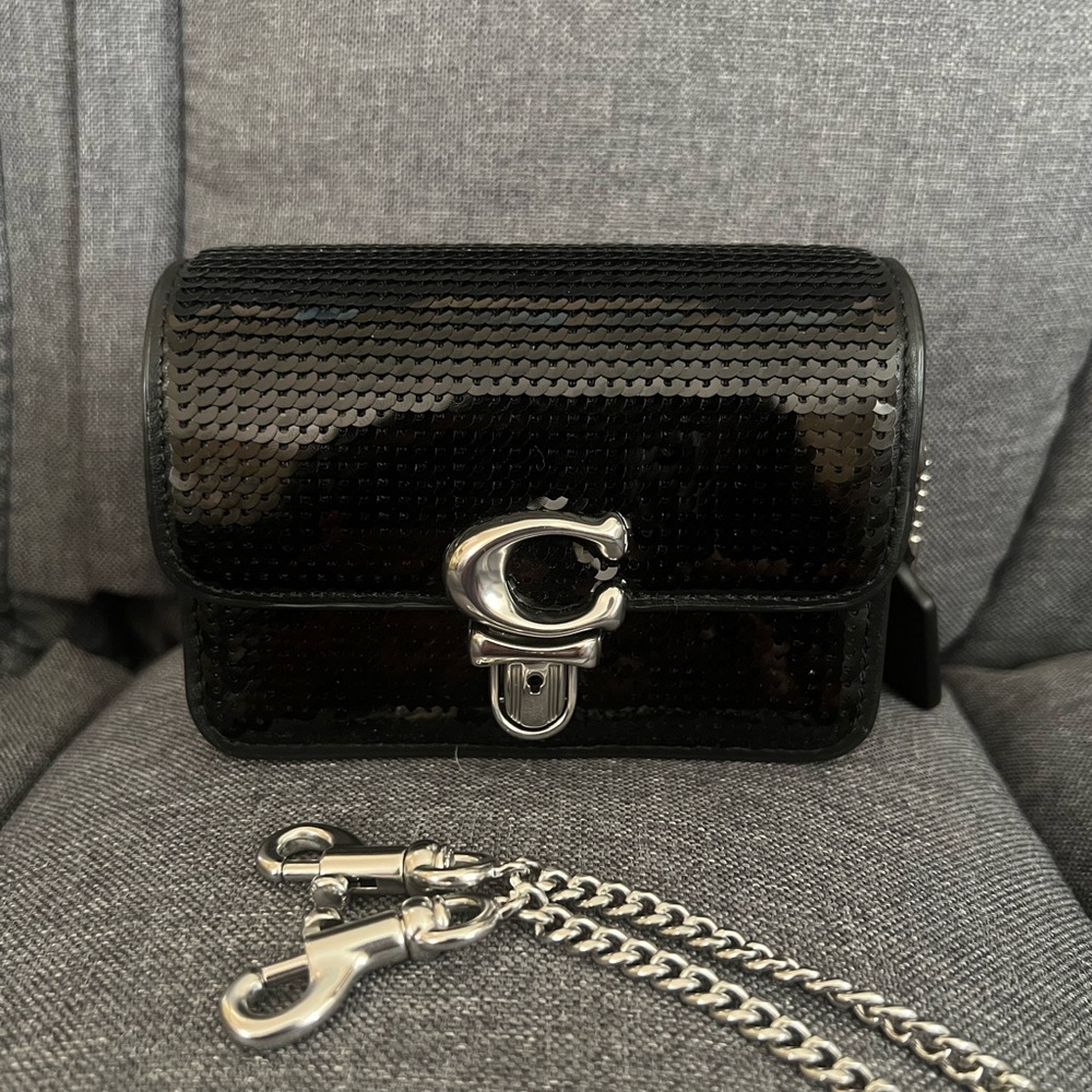 Coach Studio 12 Black Sequin Bag